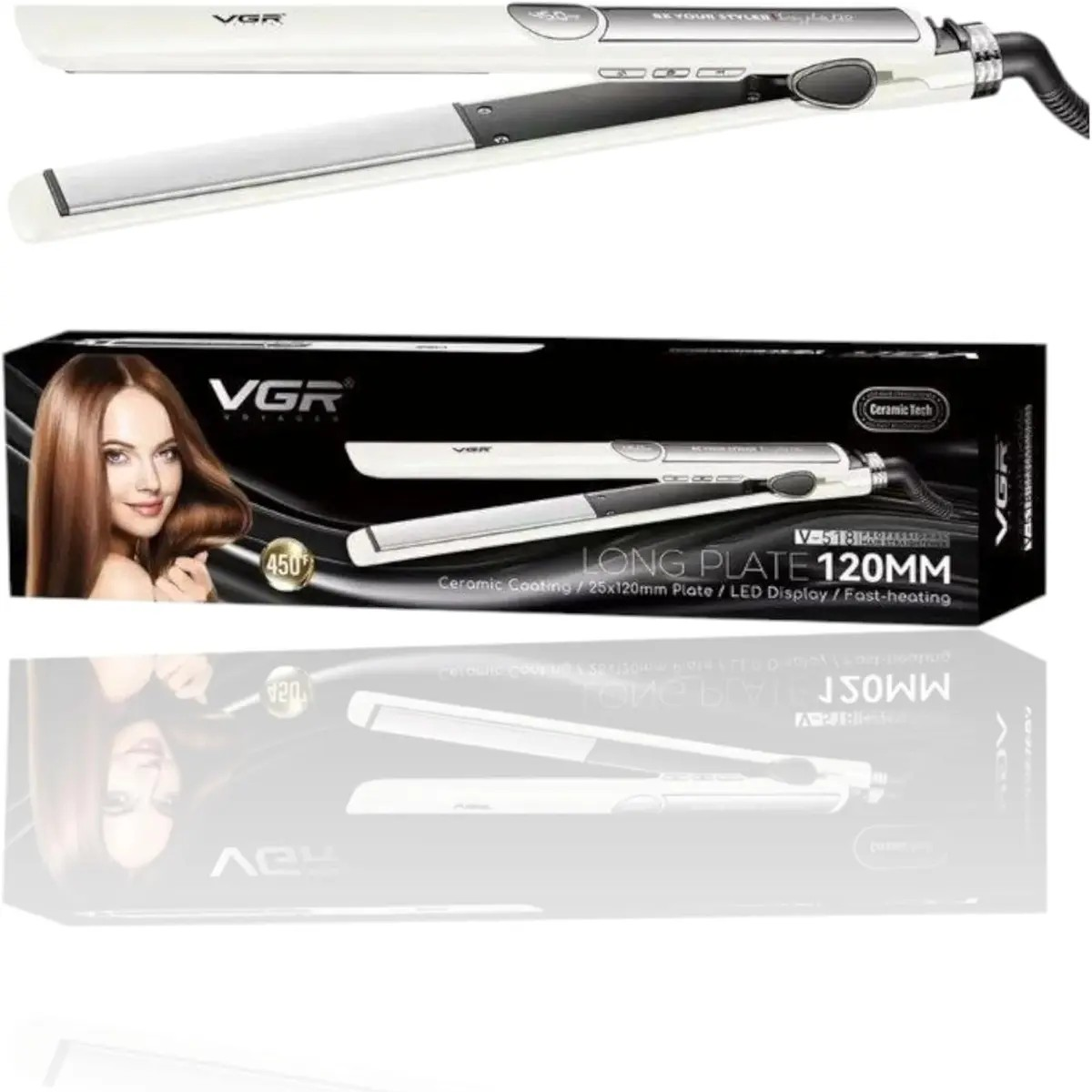 uv4d7bqv VGR Professional Hair Straightener - Image 1